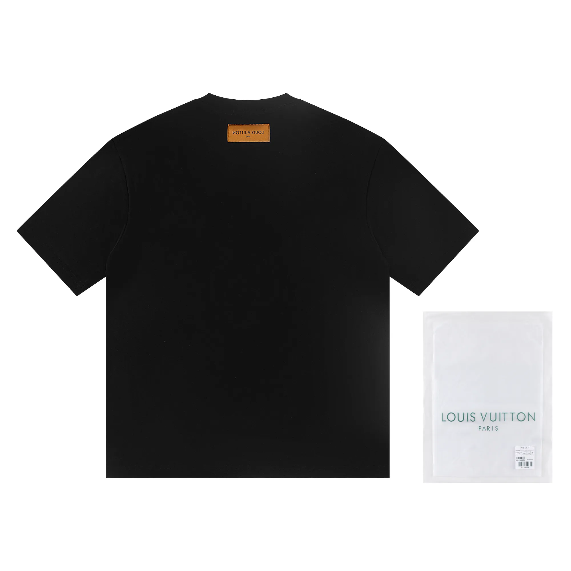 🅿️160 louis vuitto*2026 latest whitewash embroidered short-sleeved T-shirt Material: Made of high version 300g double yarn combed cotton Size: S M L XL Color: black and white Style number: W2809